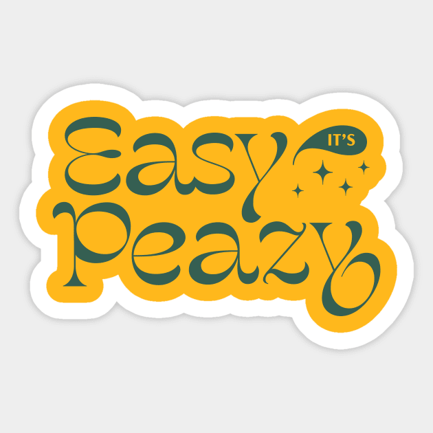 Easy Peazy! (color version) Sticker by bjornberglund